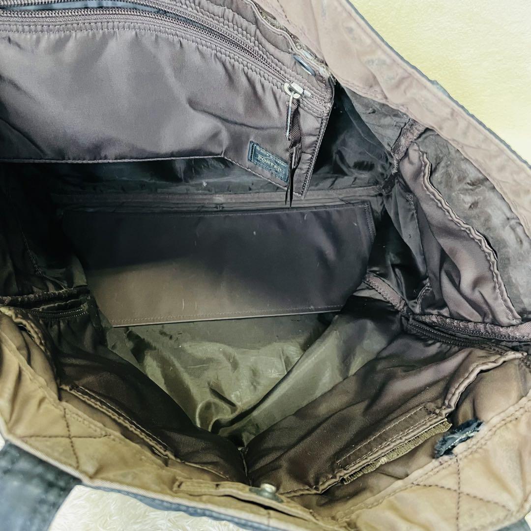 PORTER ポーター クリーム トートバッグ ビジネスバッグ 肩掛け A4