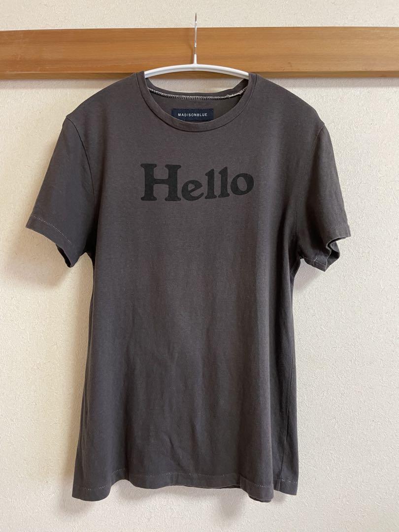MADISONBLUE✴︎HelloプリントTシャツ チャコールグレー