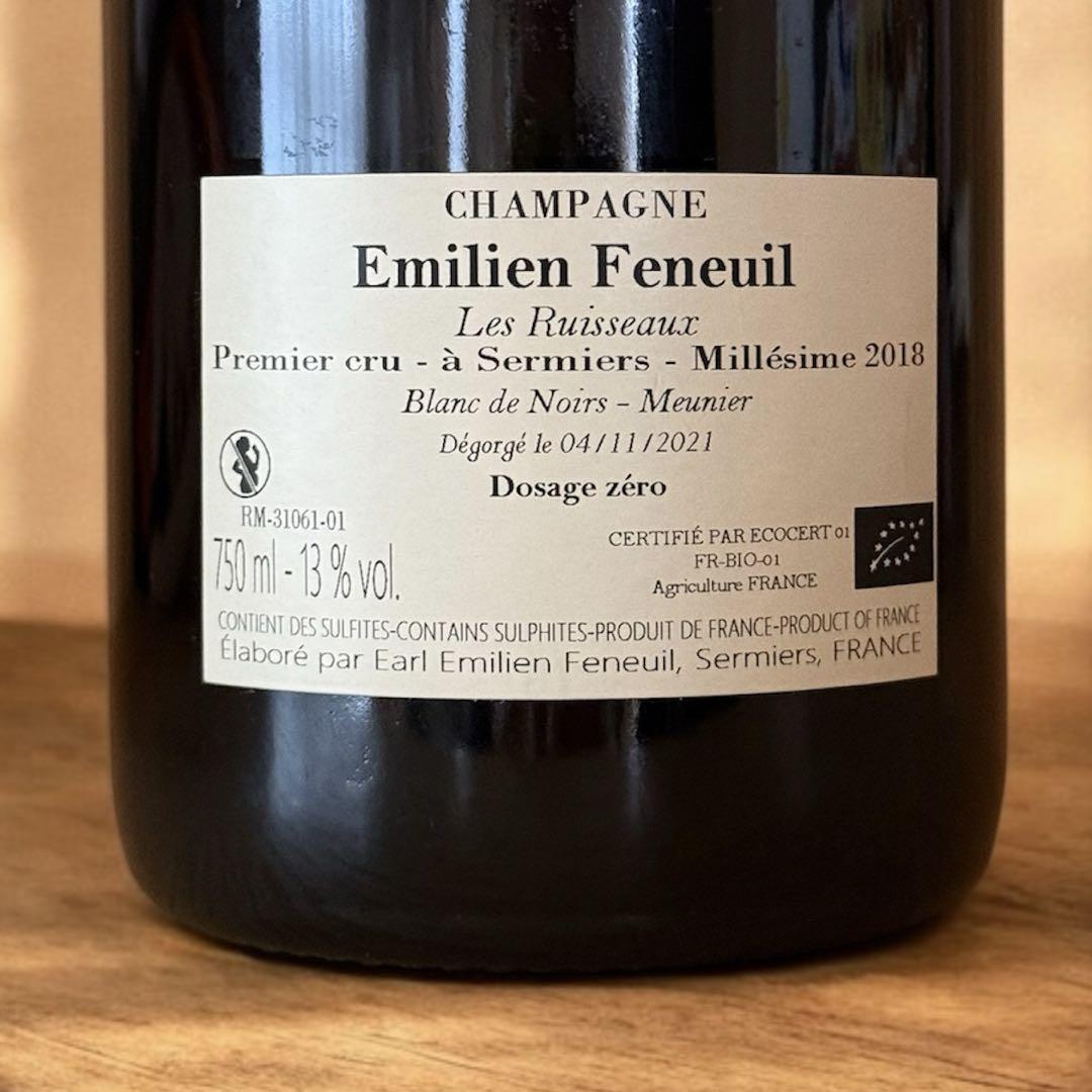 ワイン Emiliern Feneuil / Les Ruiseaux 2018