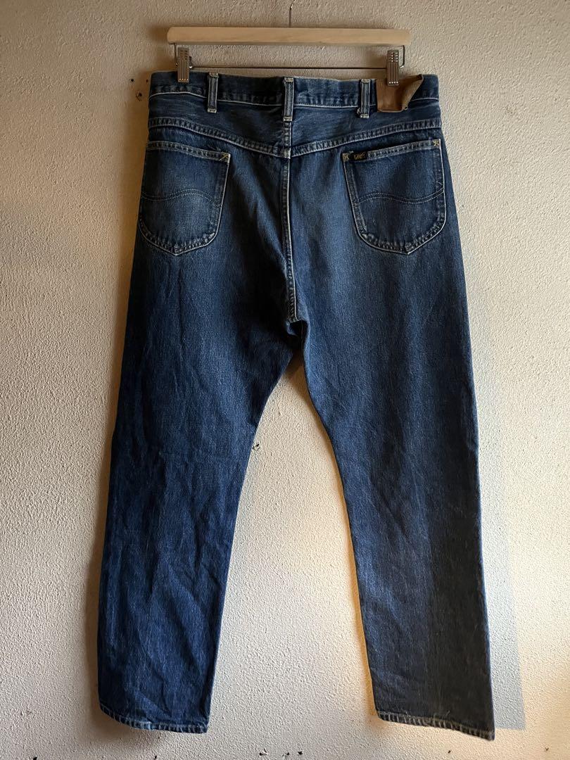 80s Lee ビンテージ デニム　色残り　パンツ　ボトム　古着　インディゴ