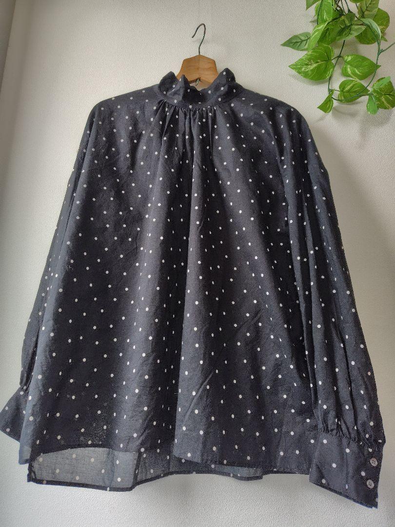 journal standard luxeドットローン ハイネックパフブラウス