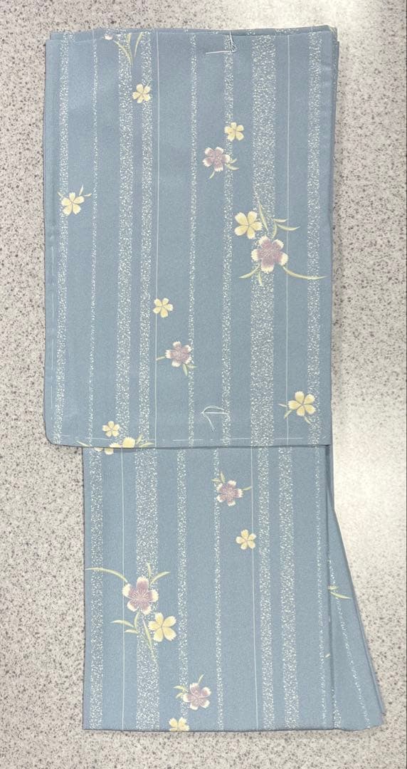 新品　東レシルック着物　単衣仕立て品　裄(68cm)1尺8寸　身丈160cm