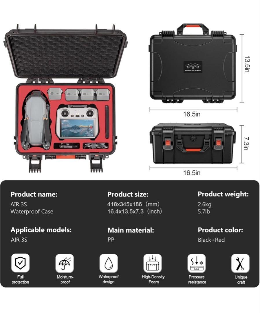 『DJI Air3s』ケース、ライディング、送信機ストラップ、ライティングパット