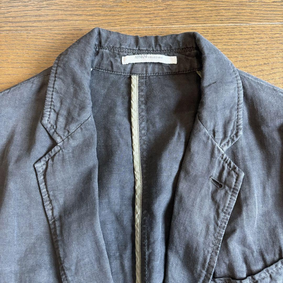 [リネン100%] ARMANI COLLEZIONI テーラードジャケット