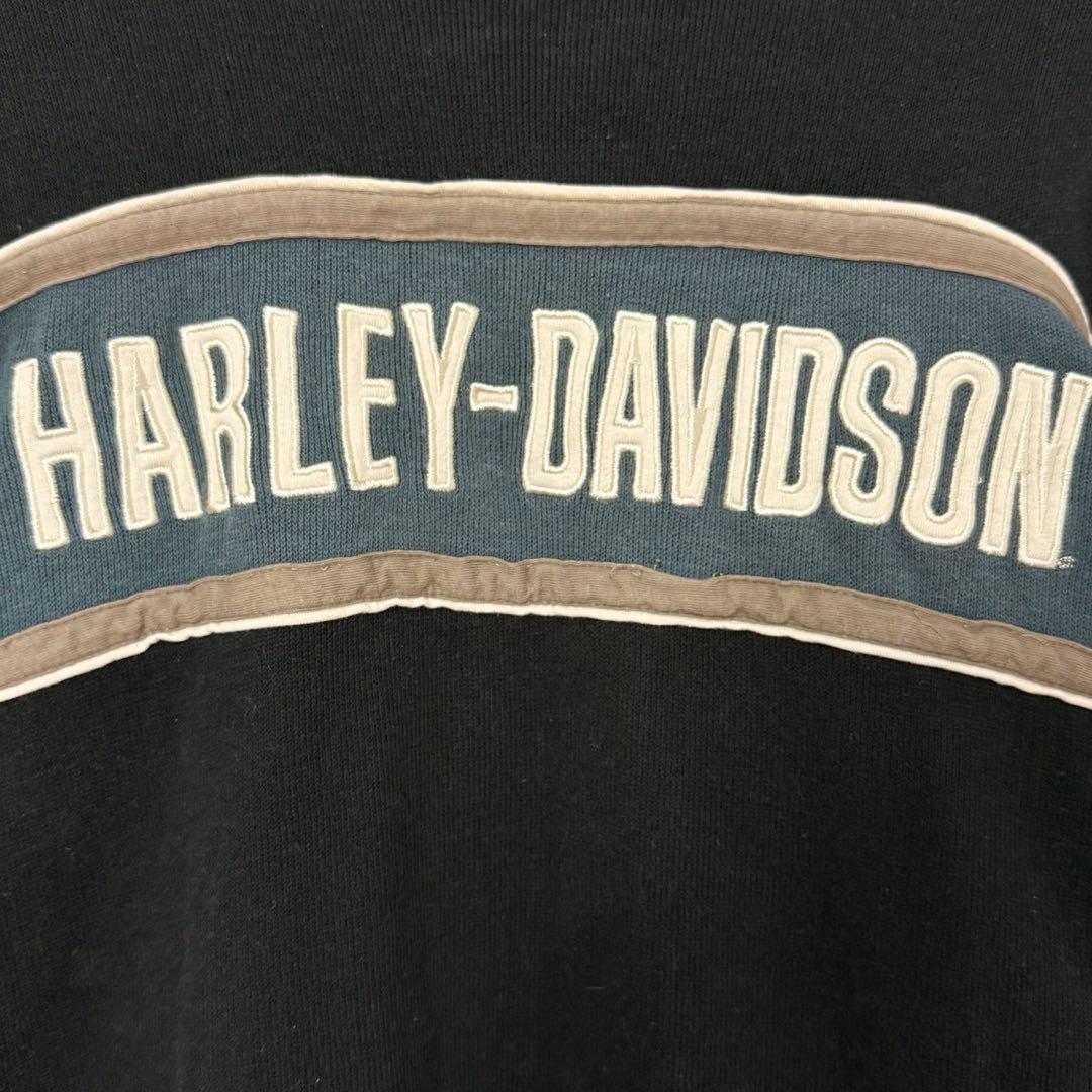 ハーレーダビッドソン 刺繍ロゴ 厚手 長袖 ロング Tシャツ ロンT S20