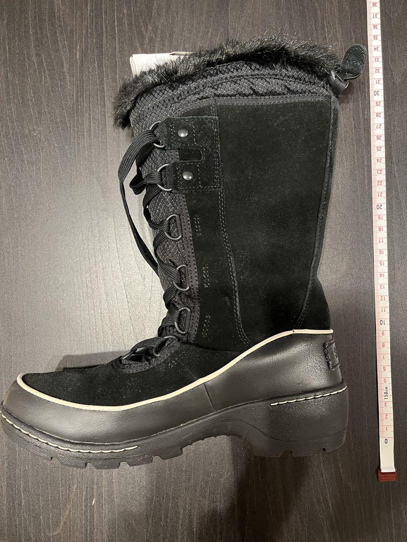 SOREL ファー付きウィンターブーツ 女性用 黒　23.5センチ