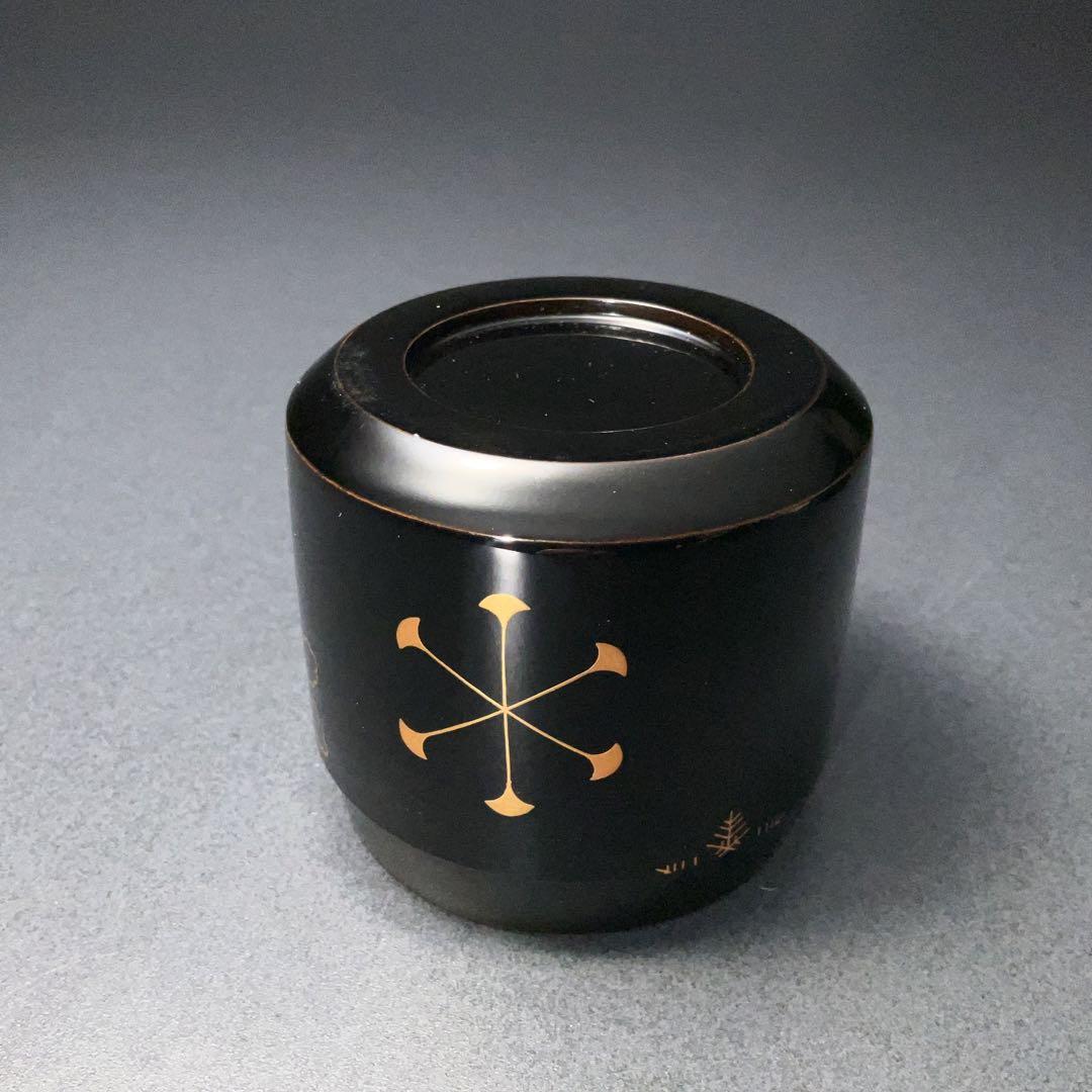 【茶道具】雪吹　棗　雪輪　中村宗尹　共箱　薄器　吹雪　R1277ダN3