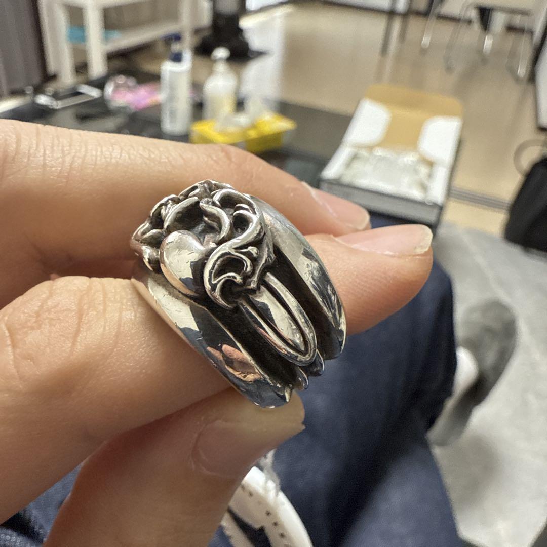 CHROME HEARTS クロムハーツ ダガーハートリング 22号　正規品