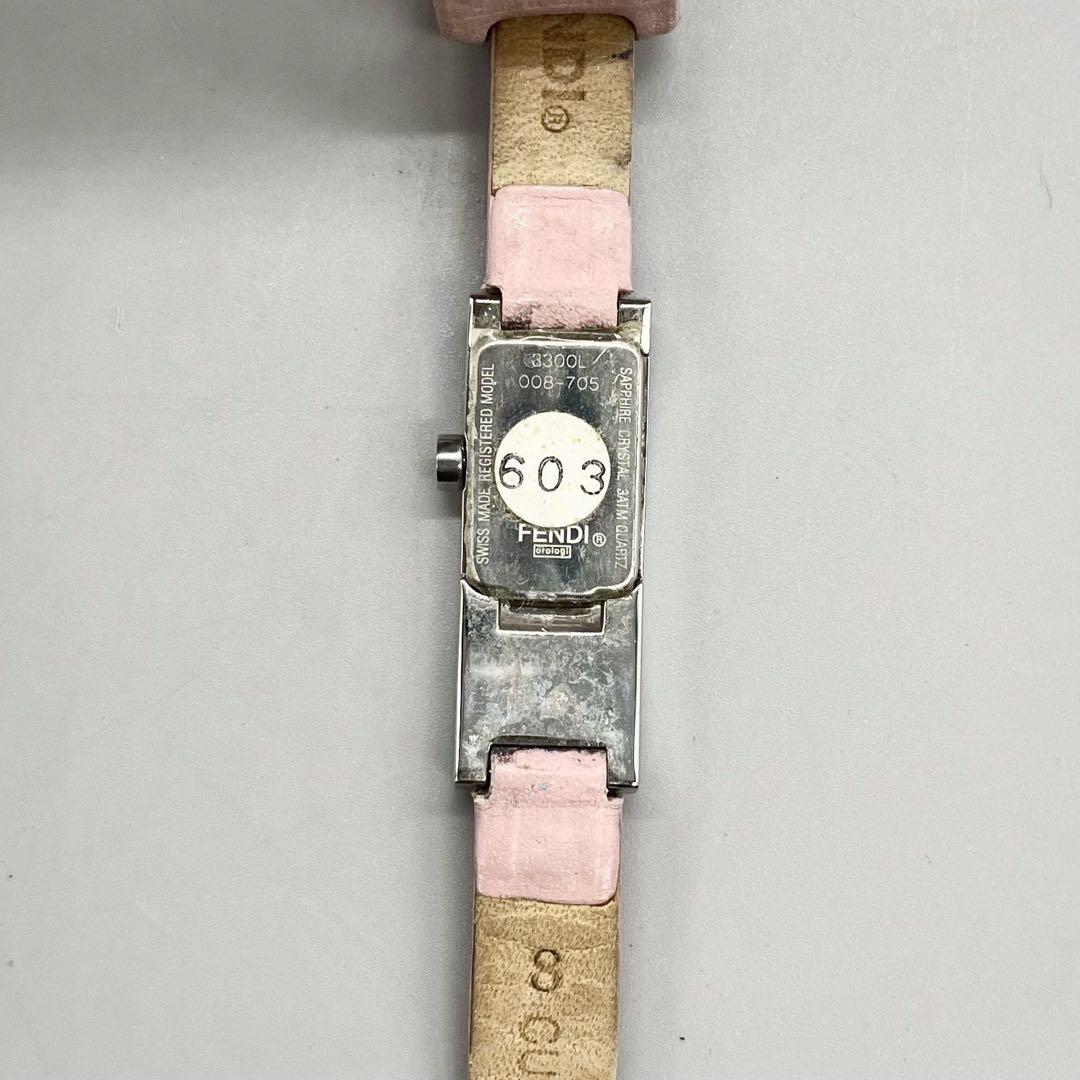 FENDI フェンディ スクエアフェイス 腕時計 3300L シルバー