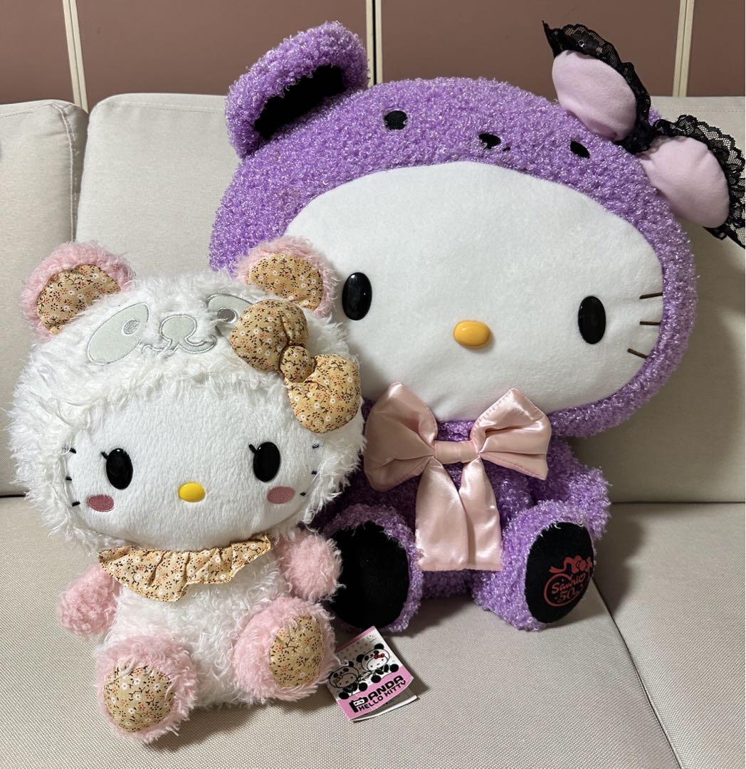 ハローキティ　ぬいぐるみ2体セット　50周年　パンダ