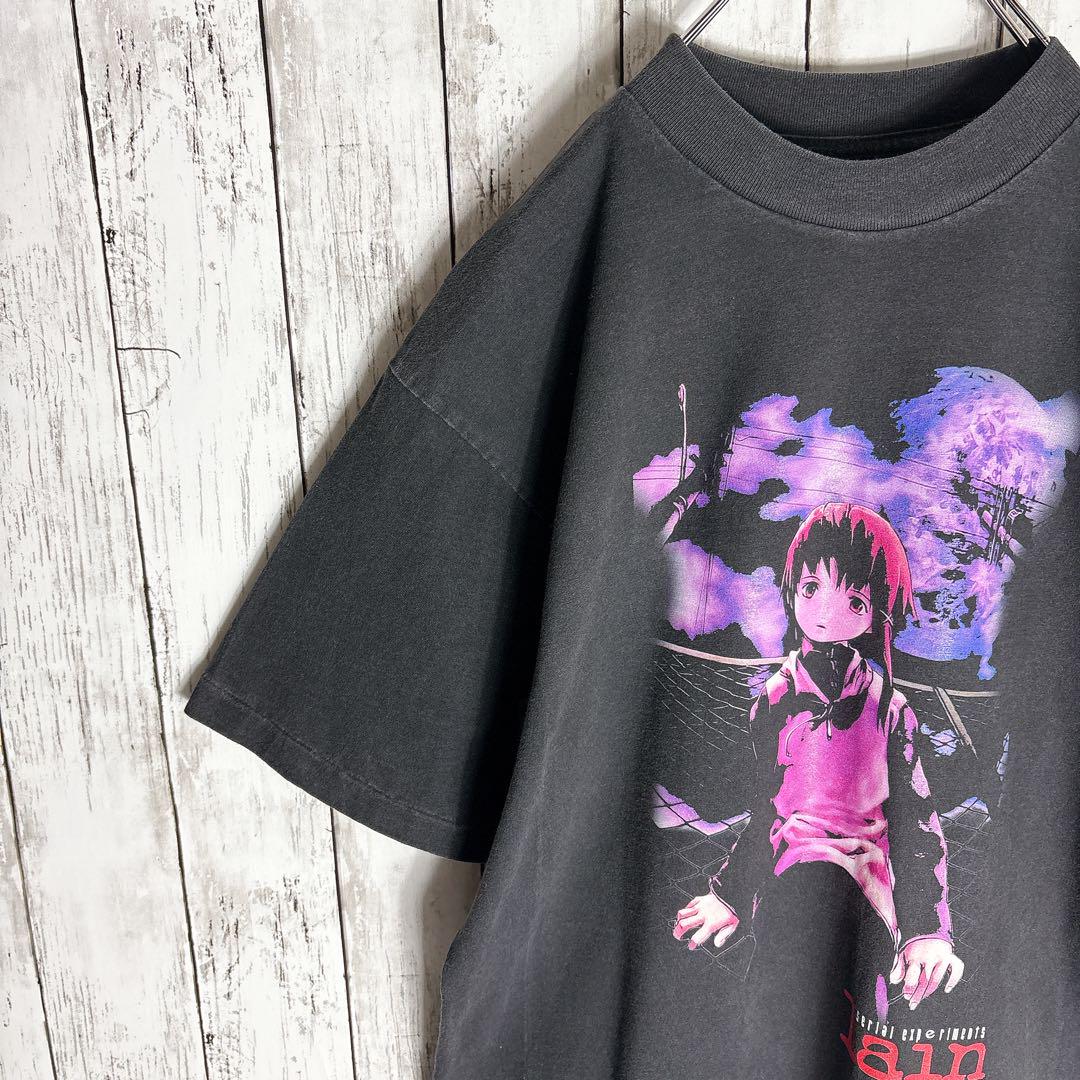 【Lain】レイン アニメtシャツ 両面プリント L相当 anime 岩倉玲音