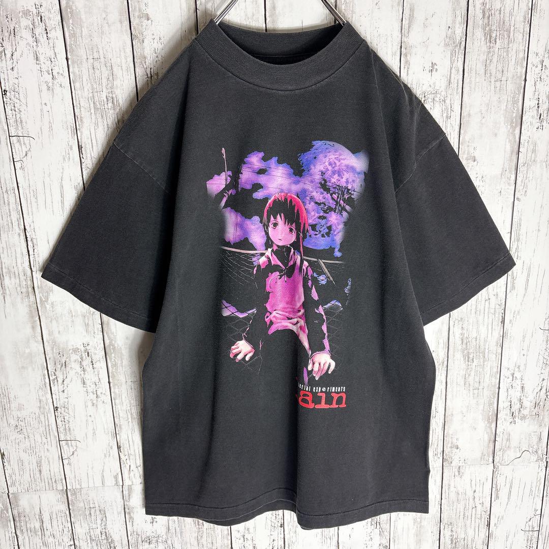 【Lain】レイン アニメtシャツ 両面プリント L相当 anime 岩倉玲音