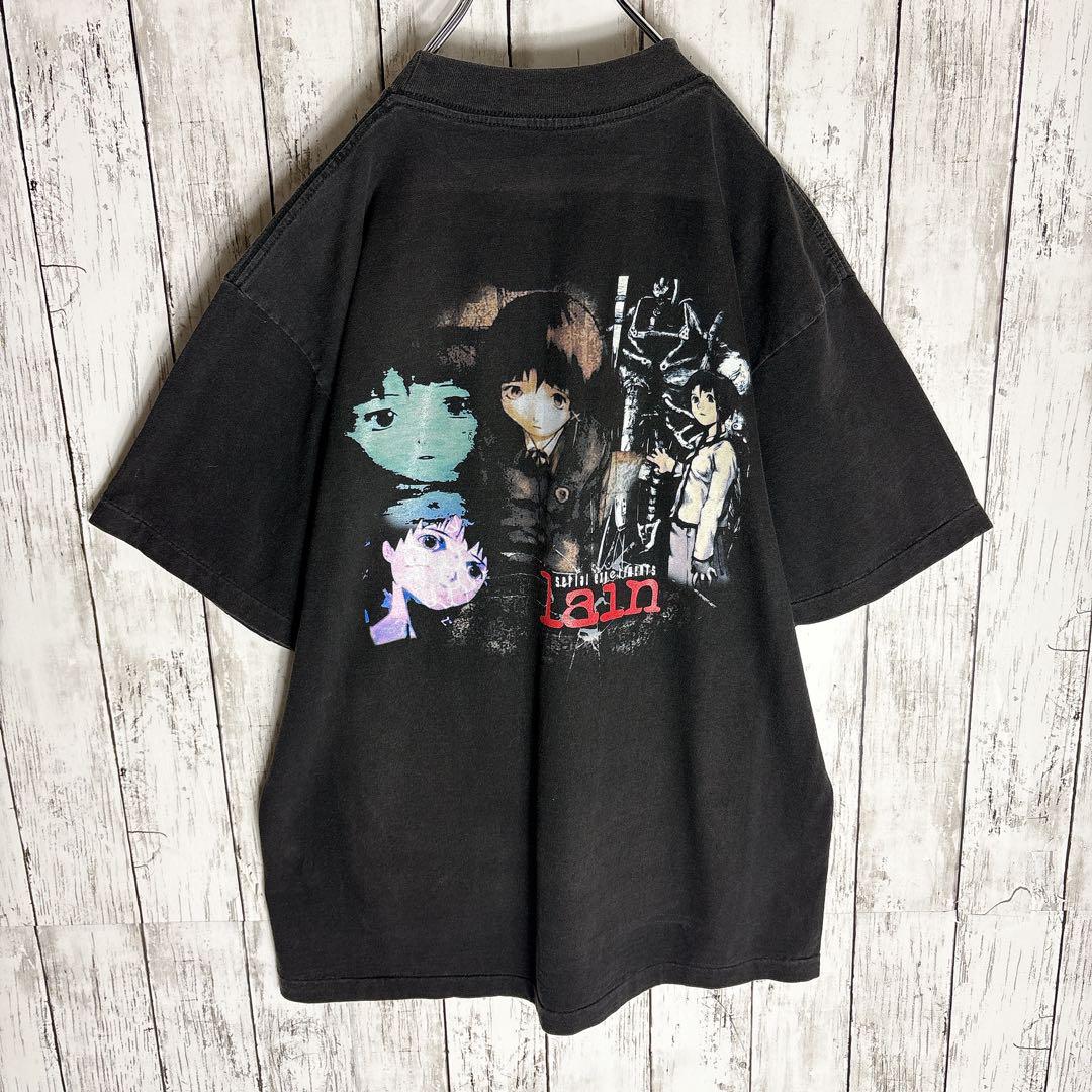【Lain】レイン アニメtシャツ 両面プリント L相当 anime 岩倉玲音