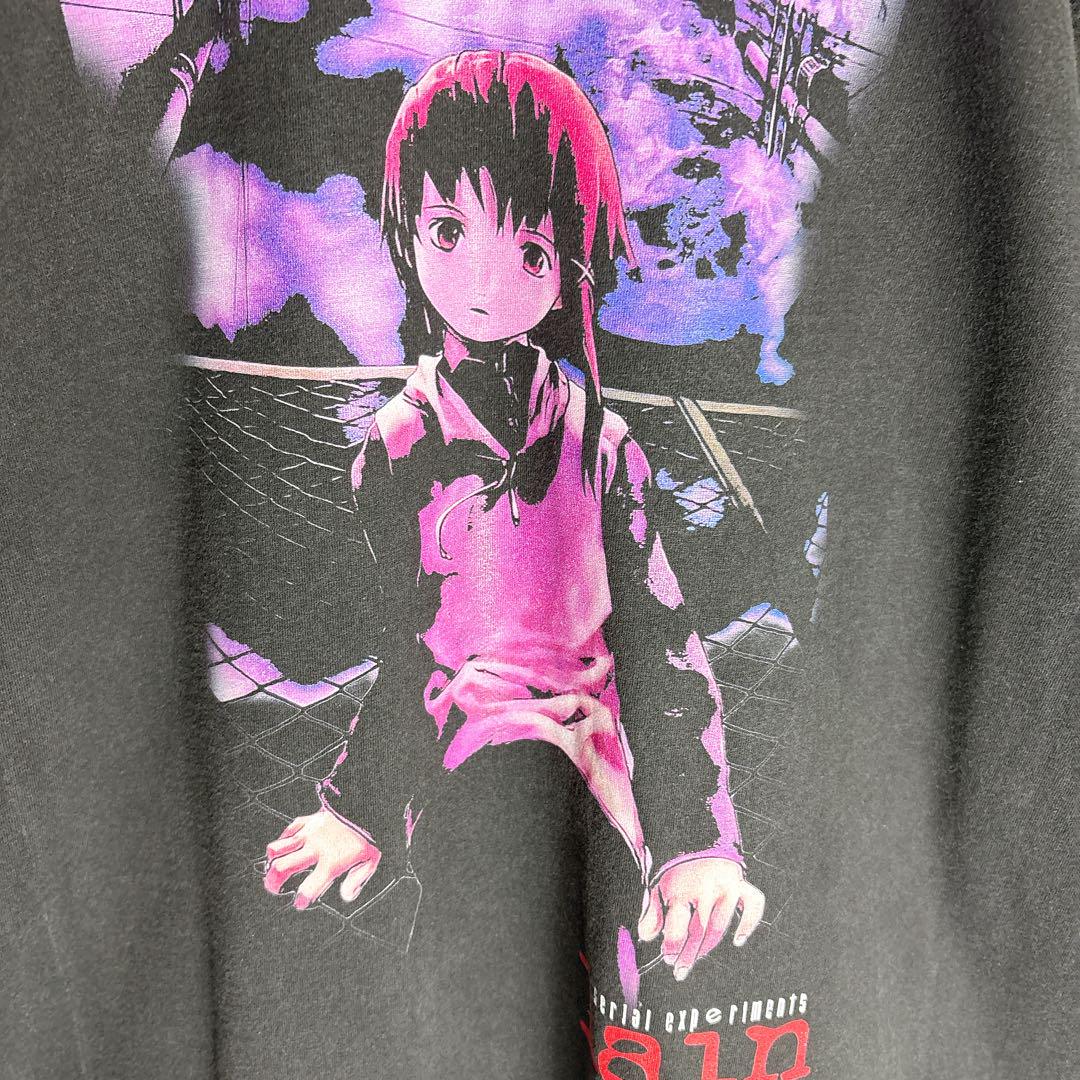 【Lain】レイン アニメtシャツ 両面プリント L相当 anime 岩倉玲音