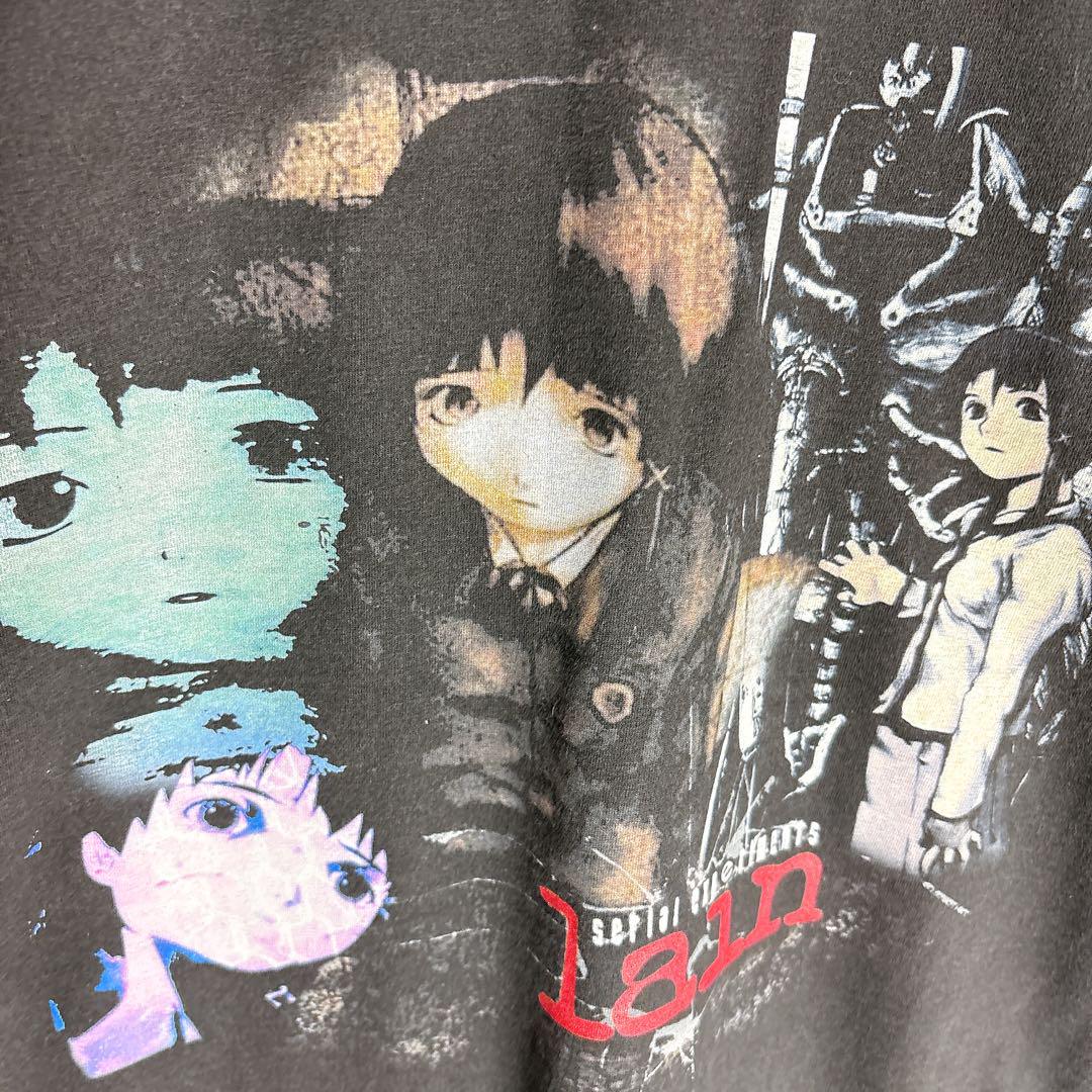 【Lain】レイン アニメtシャツ 両面プリント L相当 anime 岩倉玲音