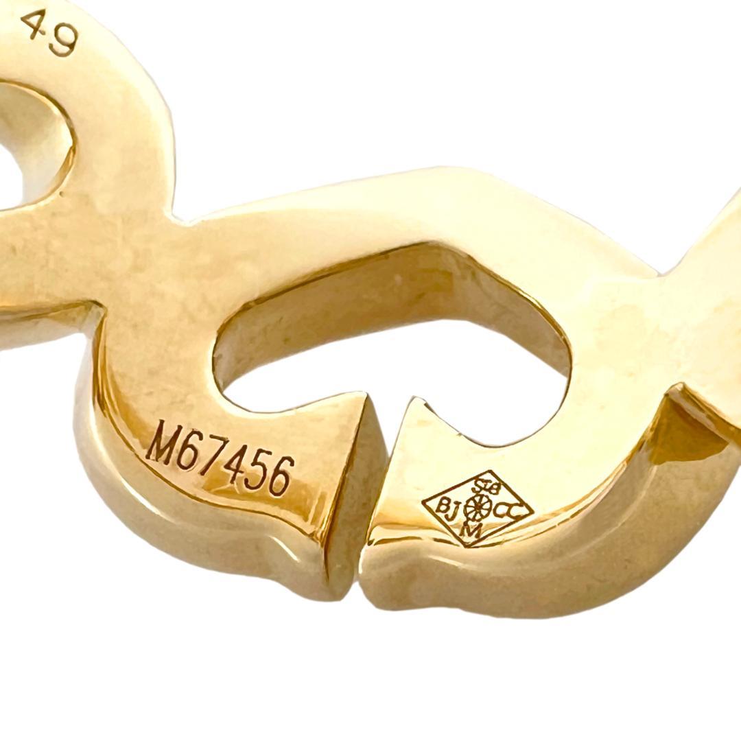 極美品　カルティエ　リング　Cハート　ダイヤ　750　K18　YG　49　指輪