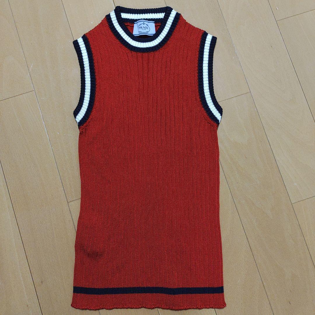 【美品】PRADA プラダ ニット ベスト 36サイズ 激カワカラー