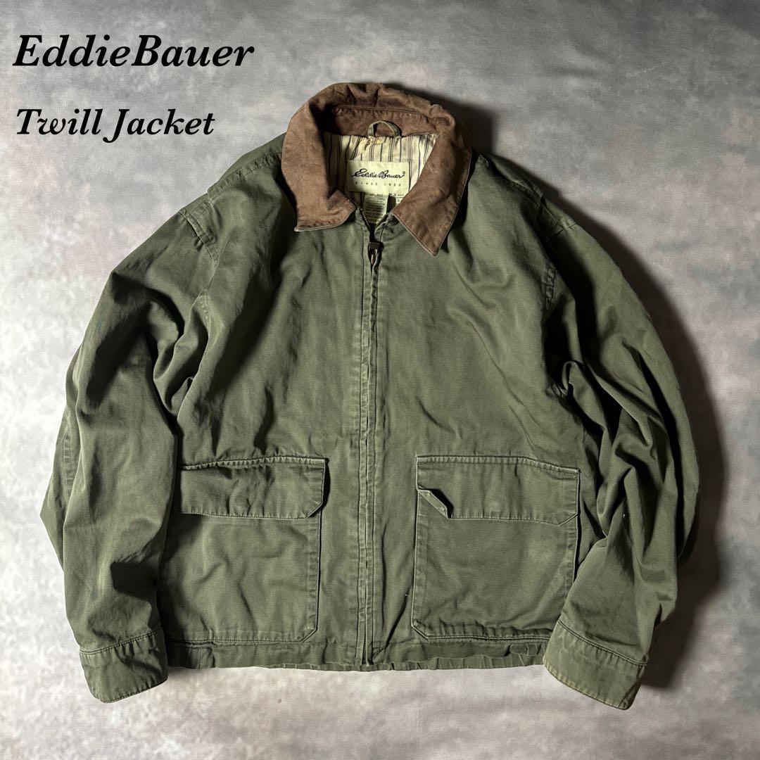 Gu69 古着EddieBauer緑ツイルジャケット短丈