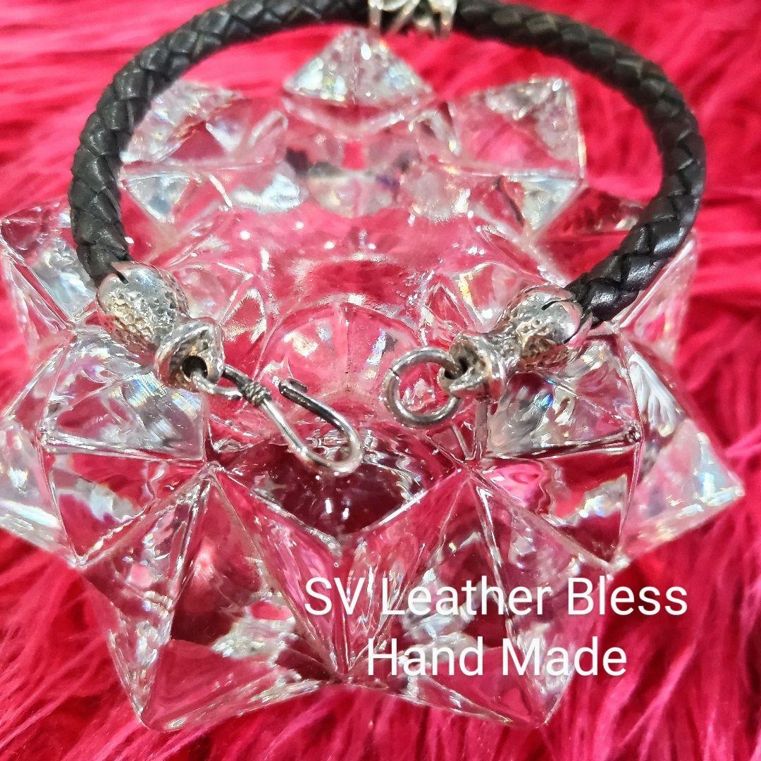 SILVER&Leather メンズブレス Hand Mede