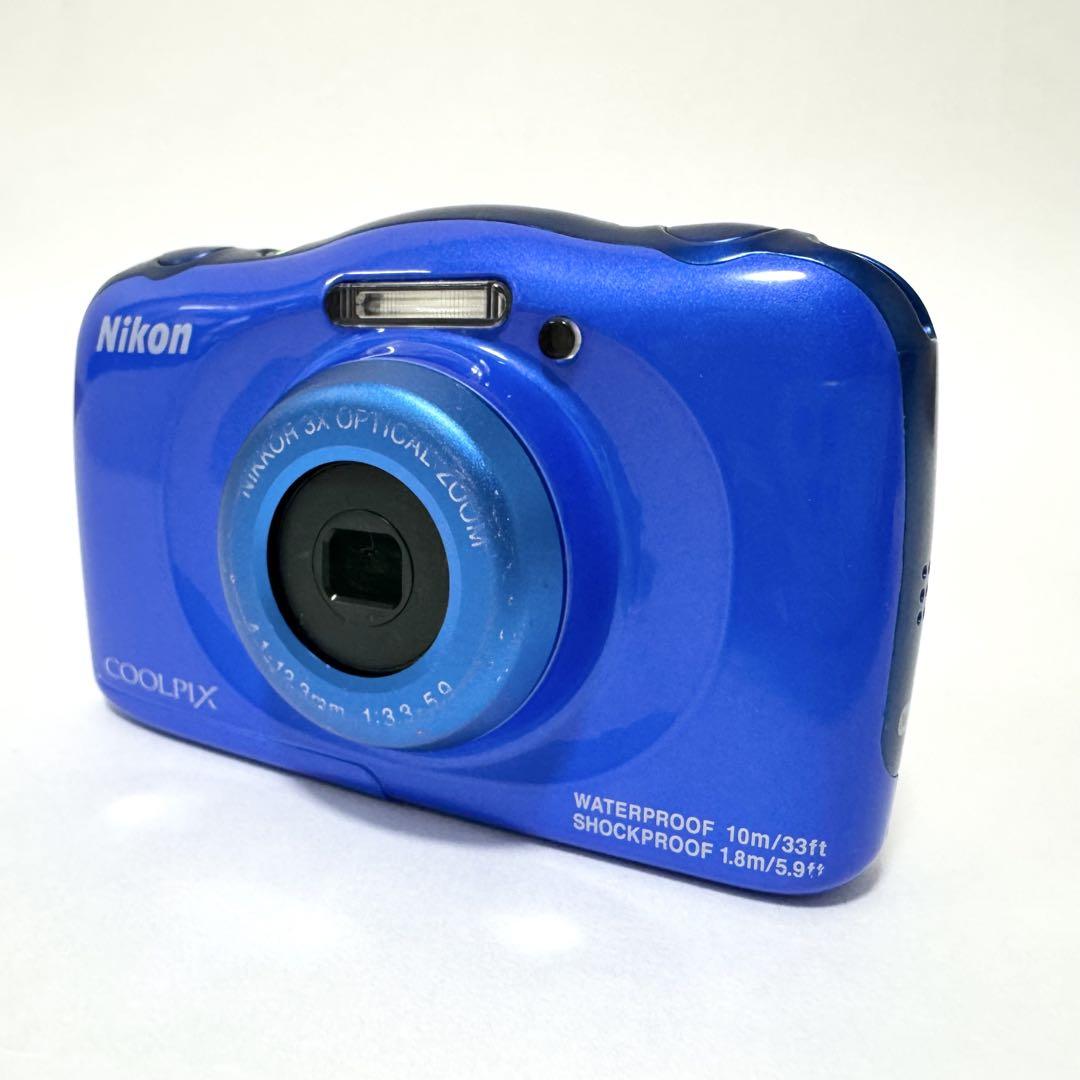 付属品完備✨純正カバー付✨Nikon ニコンCOOLPIX W150 青色