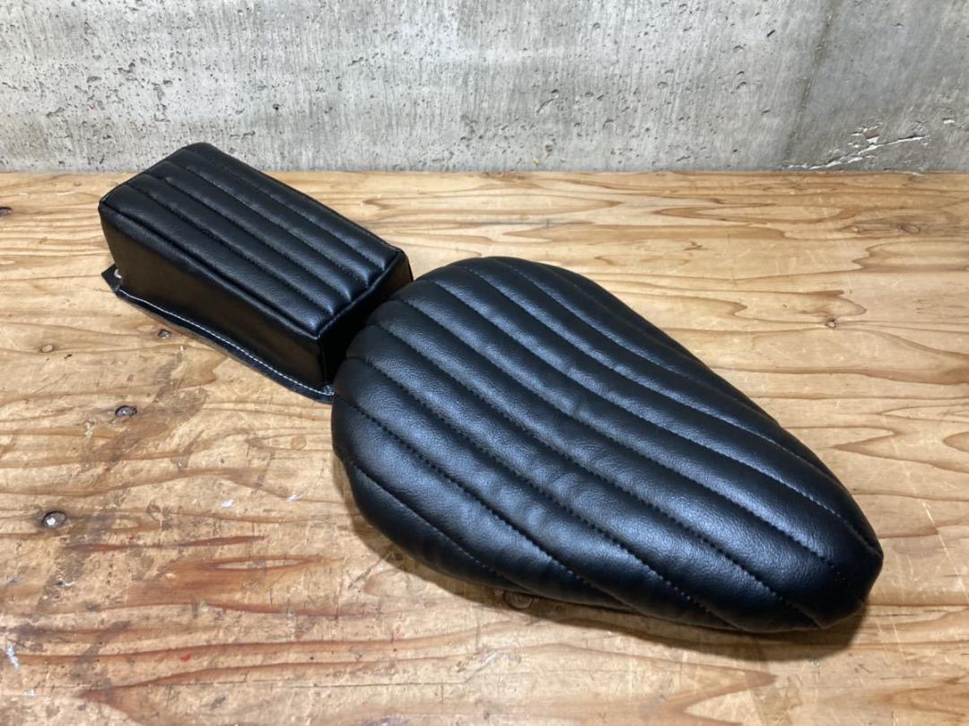 送料無料 ソロシート ピリオンパッド 厚 BK 新品 ハーレー チョッパー SR
