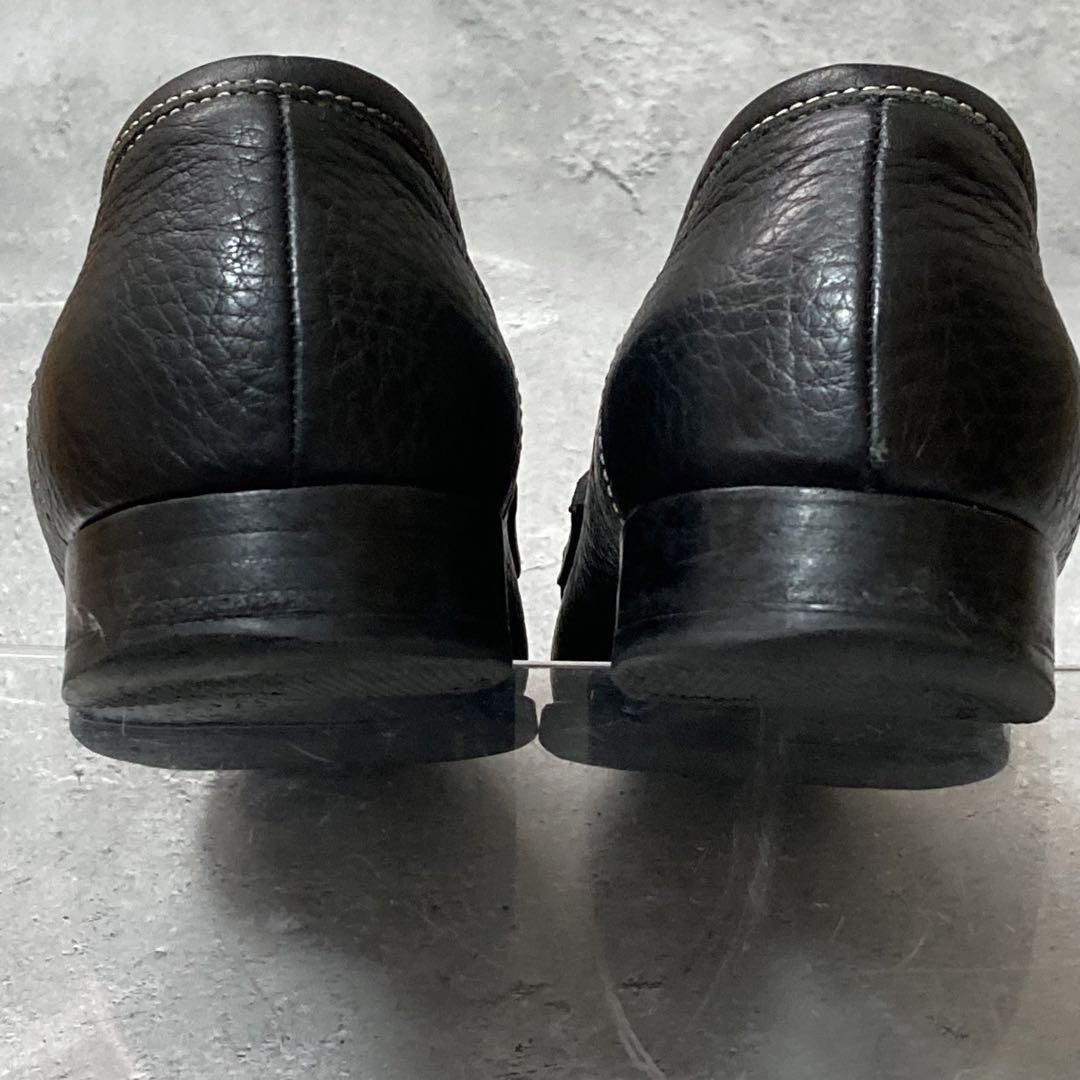 オンラインショップ (35.5) PRADA プラダ 革靴 黒 フォーマル ローファー シボレザー 靴