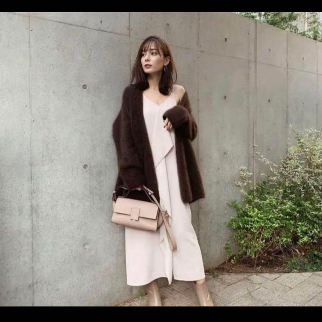 NOBLE モヘア混紡ブラウンカーディガン NOBLE モヘア混紡ブラウンカーディガン