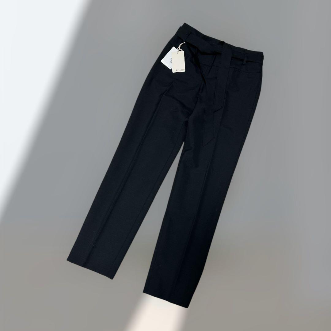 【限定販売】 新品Whim Gazette ウィムガゼット ハイウェストリボンテーパード パンツ