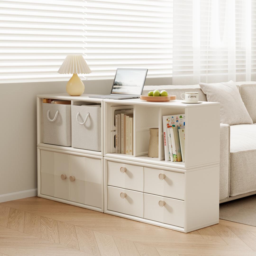 超人気！み重ね収納 収納棚 扉付き おもちゃ箱 幅74cm White mdprevattcaulkingandwaterproofing.com