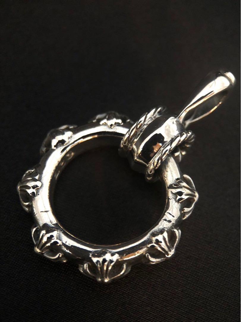 シルバー925 ペンダントトップ　リング　クロス　プラス　新品　人気　2-39