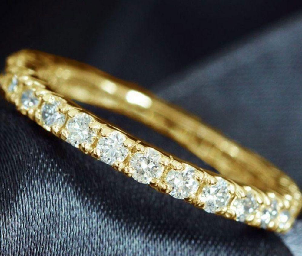 魅力的な価格 ダイヤモンド 1ct 永遠の愛の象徴 K18 鑑別 リング フルエタニティ アクセサリー