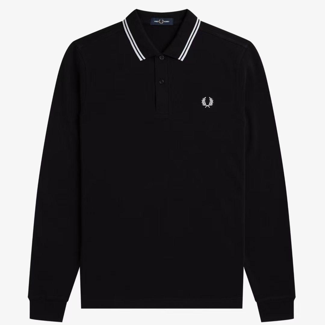 フレッドペリー ブラック 長袖ポロシャツ 6,900円