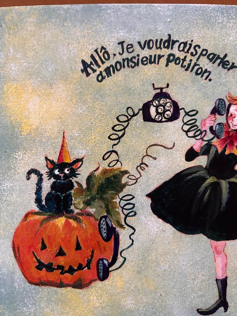 シマエナガ2点おまとめトールペイント作品◇ハロウィン◇エレナ・エ・ルポン