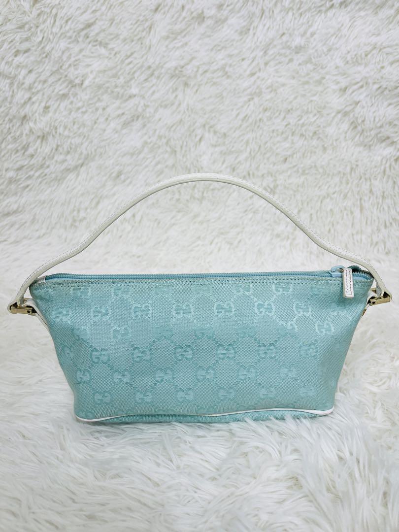 極美品希少色 GUCCIアクセサリーポーチ GGキャンバス レザー