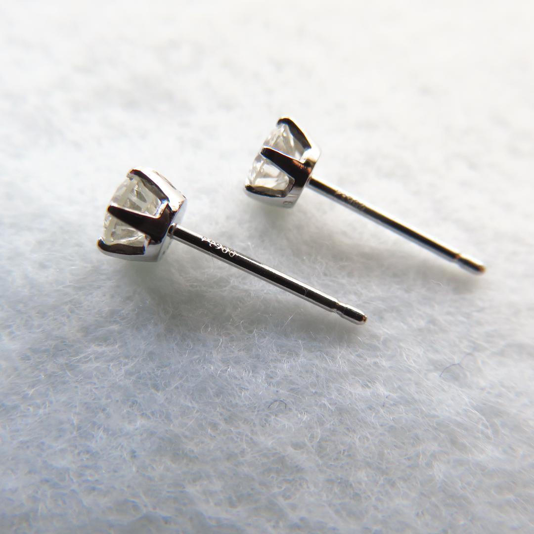 PT900 ダイヤモンド 0.4カラット ピアス PT900キャッチ 付き