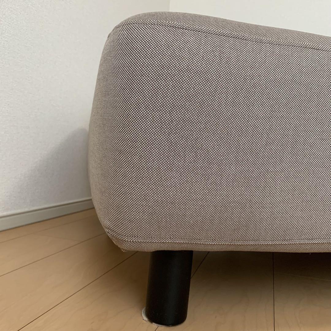 無印良品 MUJI ソファベンチ 2人掛けソファ グレーベージュ×ブラウン