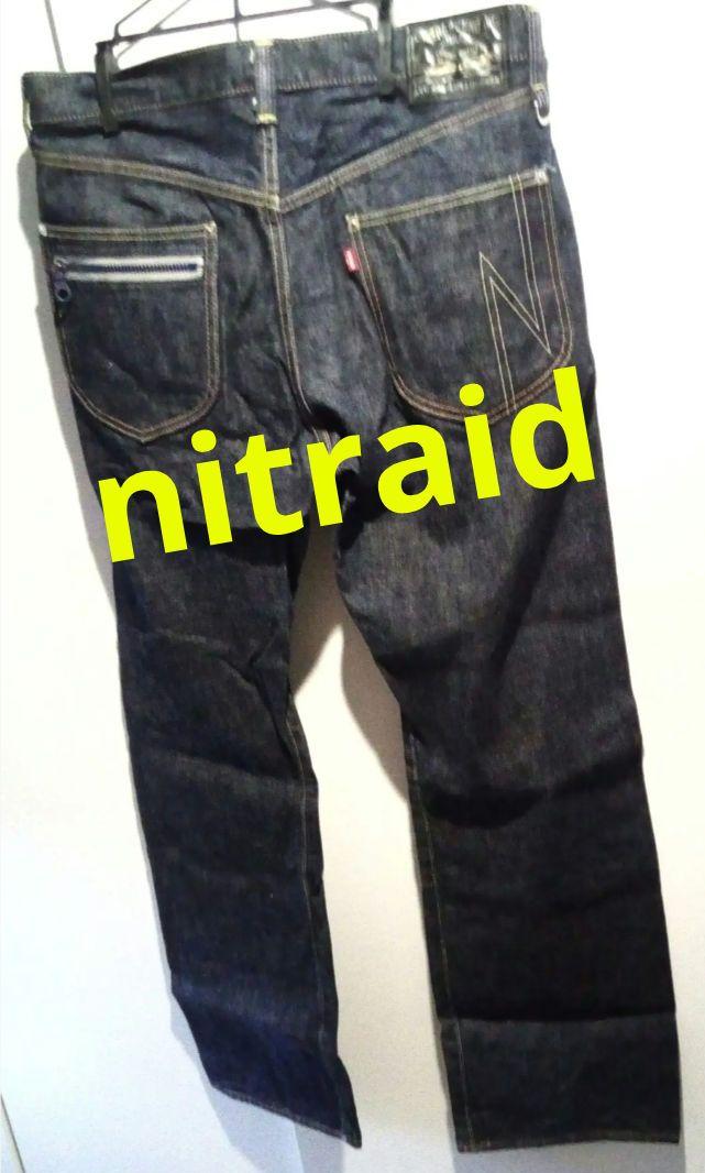 デッドストック♥nitraid♥ワンポイントステッチデザインデニム♥ナイトレイド