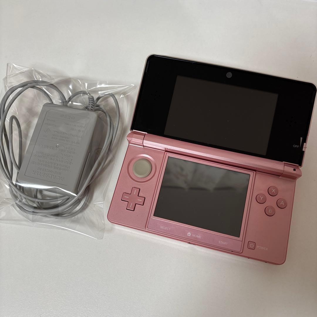Nintendo 3DS CTR-001 ミスティピンク 充電器付きやや傷や汚れあり UP786_INFO