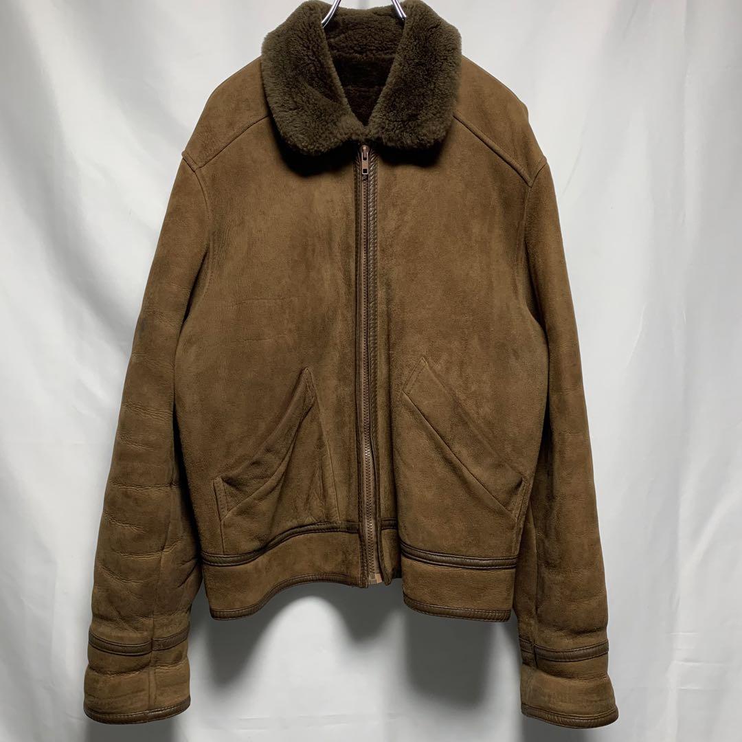 古着　90s ムートンジャケット　羊革　オールドコムサ hn