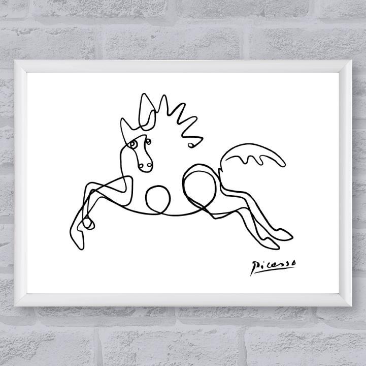 261 アートポスター フレーム付 パブロ ピカソ 馬の絵 メルカリ