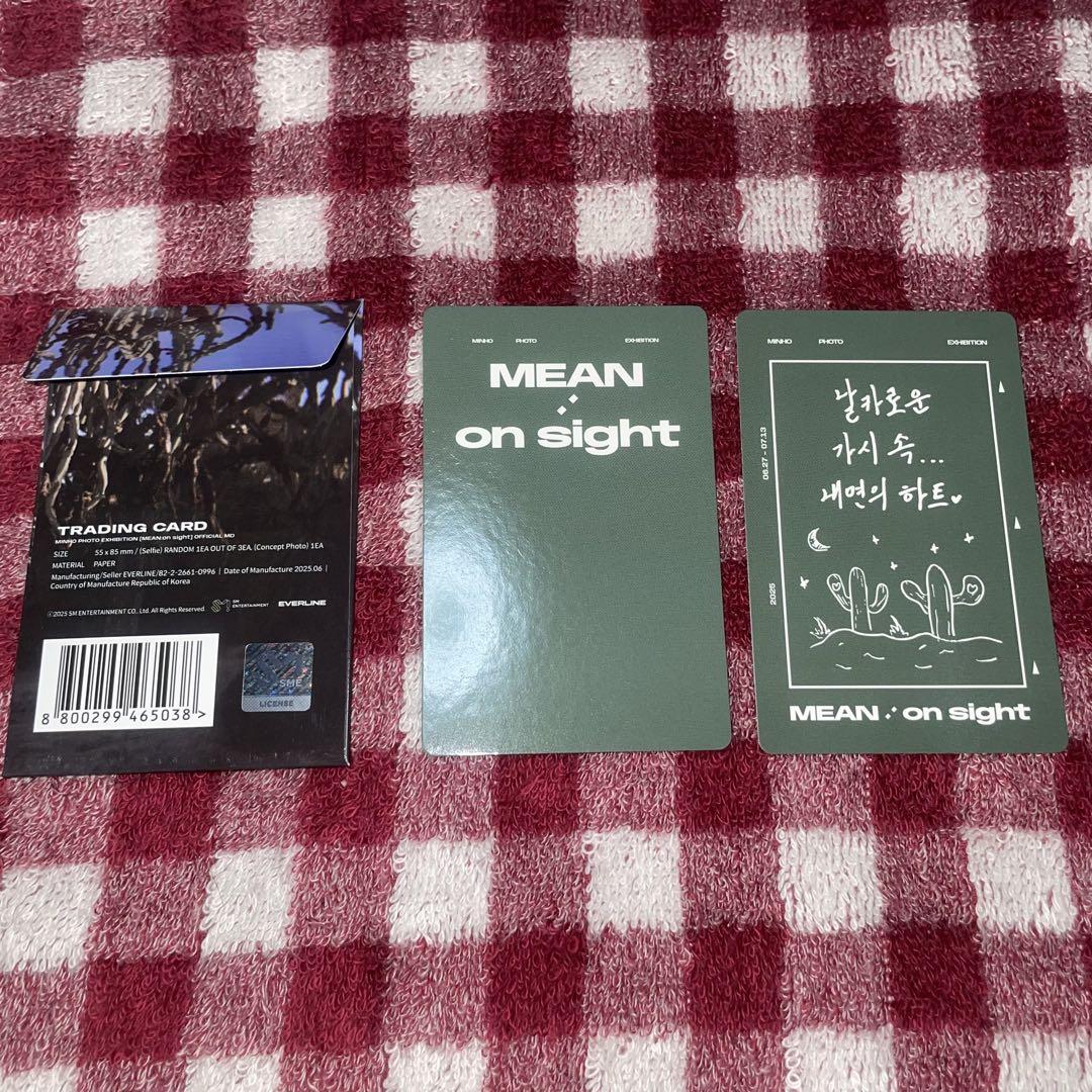 ミノ  トレカ SHINee minho ミノ MEAN on sight トレカ 3枚セット - メルカリ