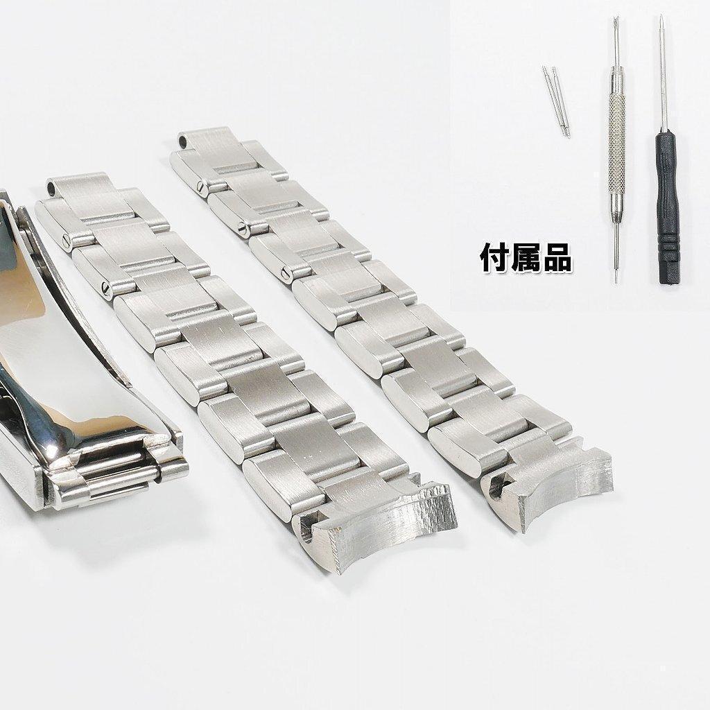 【ロゴ有り】互換オイスターブレス グライドロック付き ポリッシュ 20mm