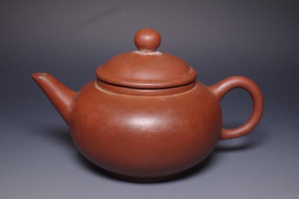 中国 茶壺 朱泥 水平