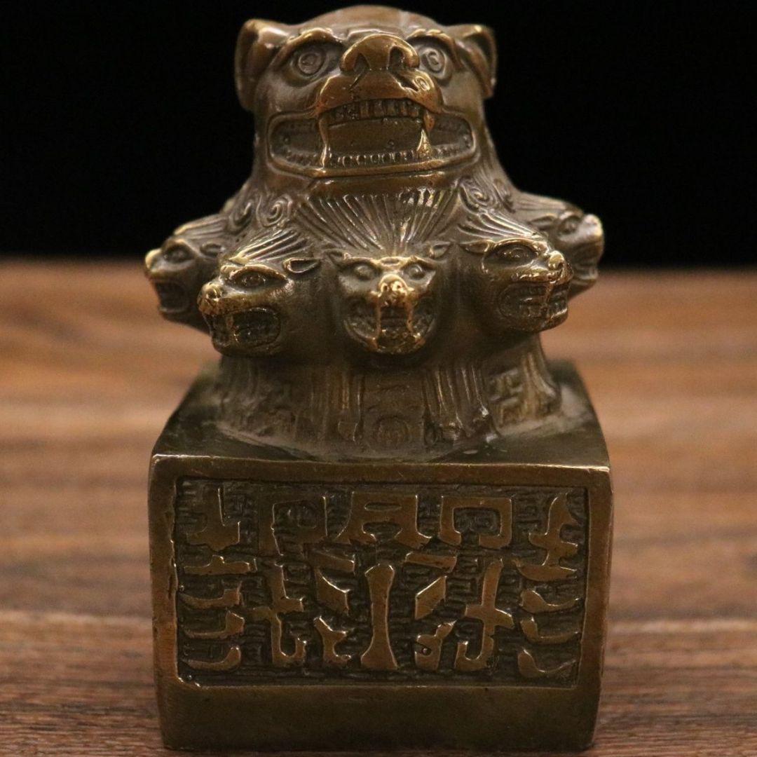 九頭獅子印  書道具 文房具 工芸品 美術品 置物