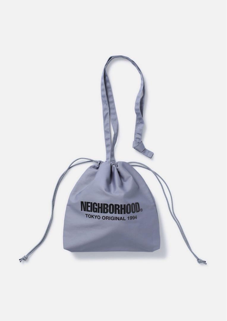 ゲリラ即完　LOGO DRAWSTRING SHOULDER BAG GRAY