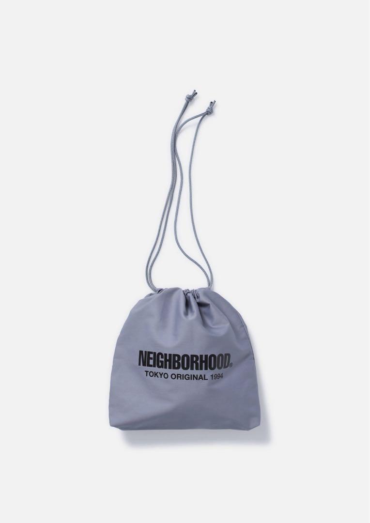 ゲリラ即完　LOGO DRAWSTRING SHOULDER BAG GRAY