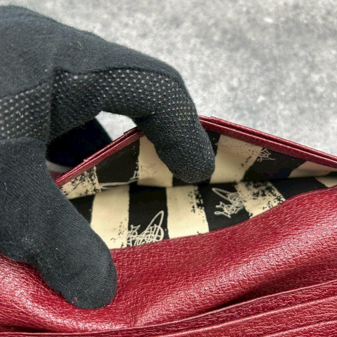 【完売品】ヴィヴィアンウエストウッド 長財布 エンボス オーブ ボルドー 極美品】ヴィヴィアンウエストウッド レザー 長財布 オーブ
