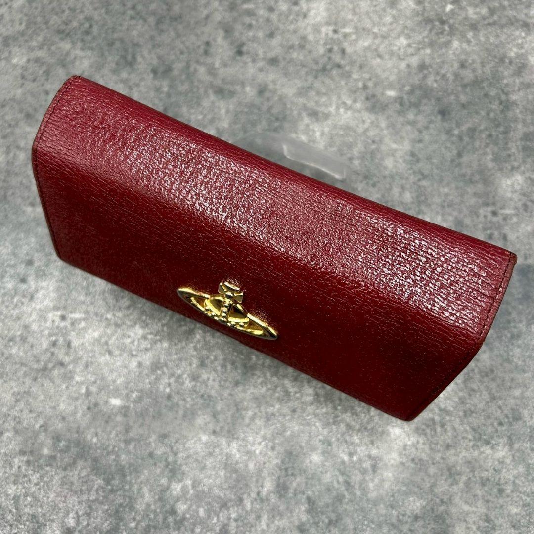 Vivienne Westwood 長財布 ボルドー 美品 極美品】ヴィヴィアンウエストウッド レザー 長財布 オーブ