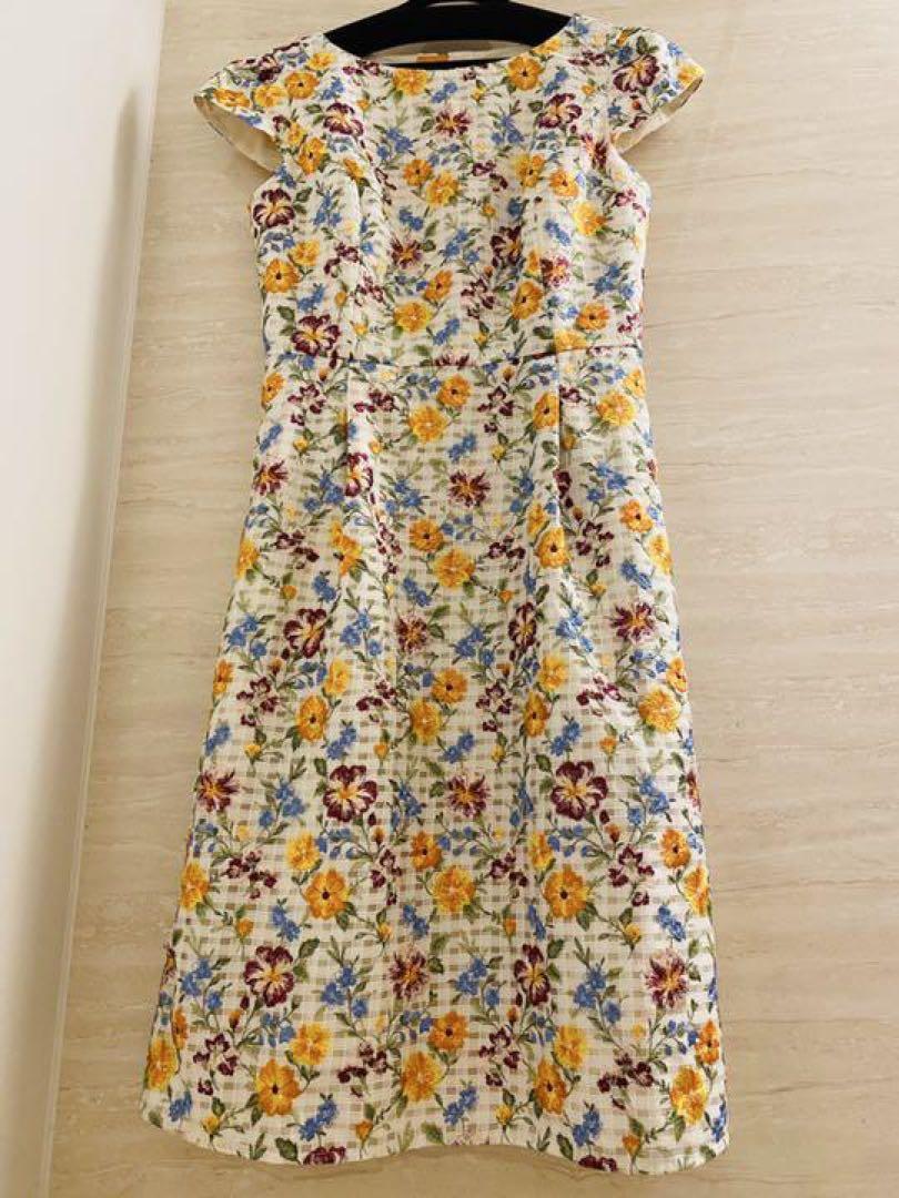 TOCCA 2020 トッカ ドレス 0花柄ノースリーブAラインワンピース