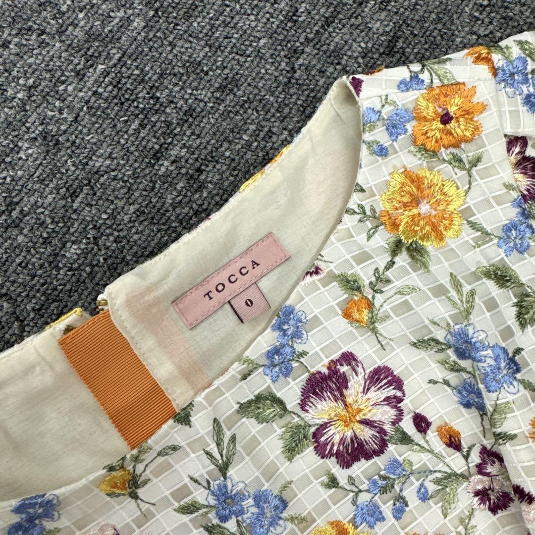 TOCCA 2020 トッカ ドレス 0花柄ノースリーブAラインワンピース